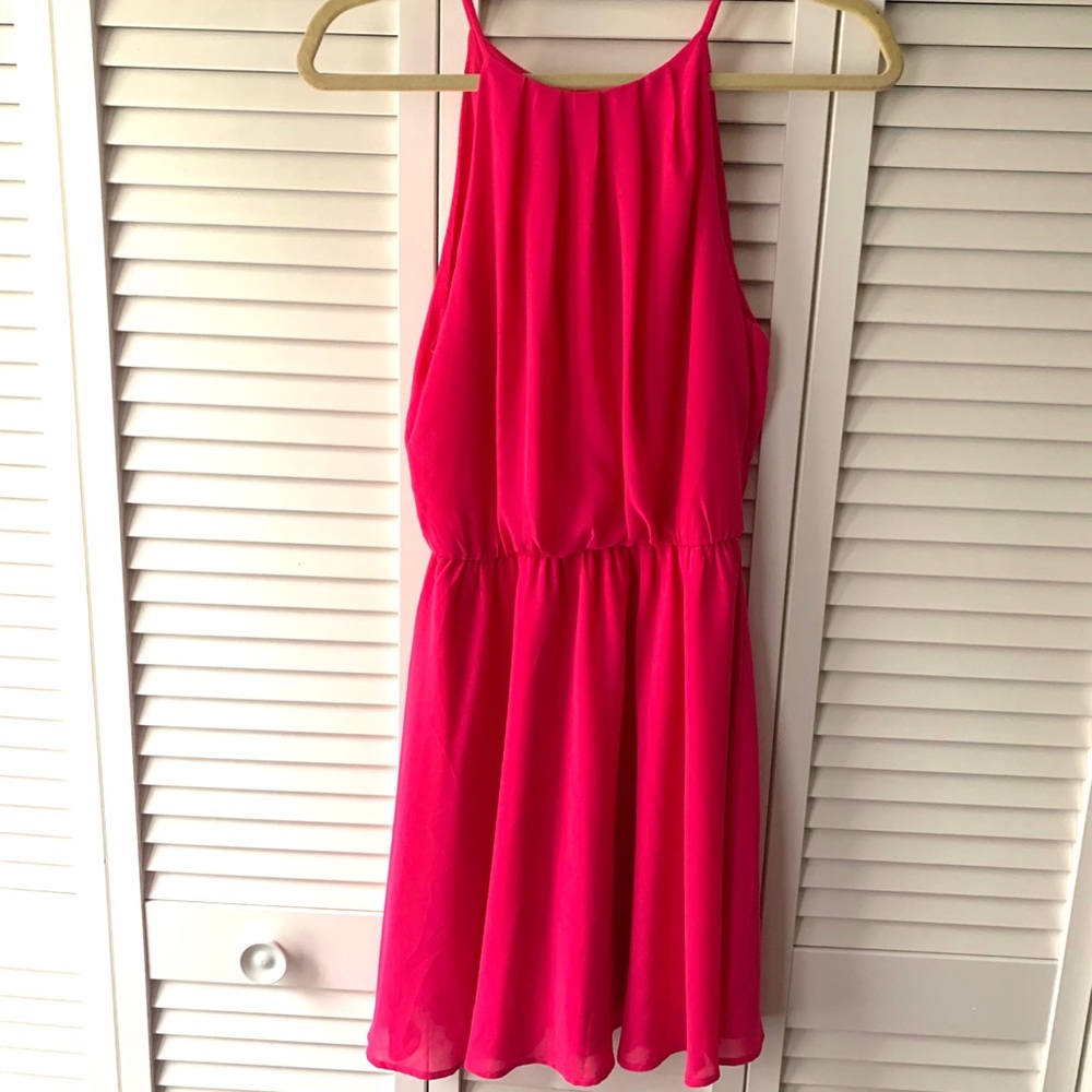Lush Magenta Spaghetti Strap Dress